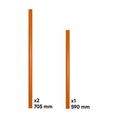 ENSEMBLE DE POIGNÉES POUR SERIE525 - ORANGE