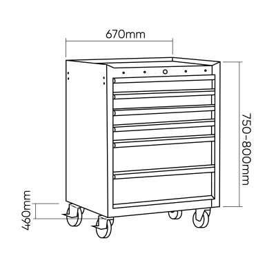 ARMOIRE À 6 TIROIRS - ORANGE