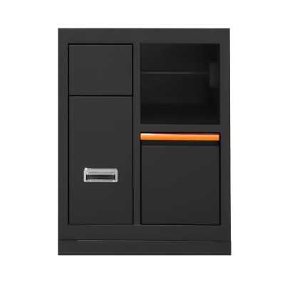 MEUBLE À 3 TIROIRS AVEC PORTE-ROULEAU DE PAPIER - ORANGE