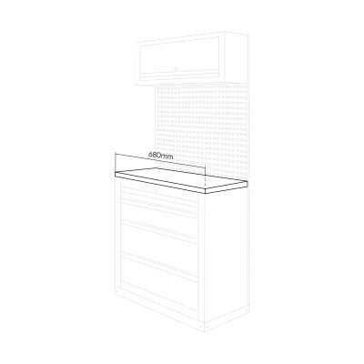 PANNEAU D’ACIER INOXYDABLE 680X500X38MM (REF.16627/16628/16500)