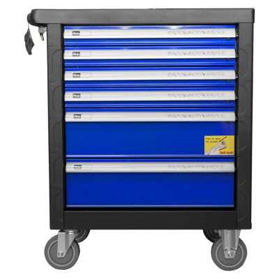 SERVANTE À OUTILS 6 TIROIRS - BLEUE - EQUIPÉE