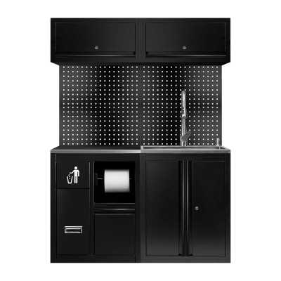 ENSEMBLE DE MEUBLES MODULAIRES (13 PCS) - EXTENSION AVEC REF.16493 ET REF.18103 - NOIR