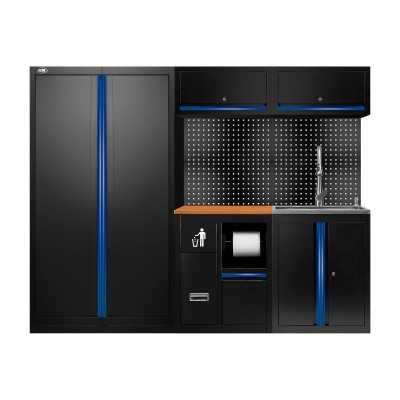 ENSEMBLE DE MEUBLES MODULAIRES (14 PCS) - EXTENSION AVEC REF.18105, REF.16493 ET REF.18103 - BLEU