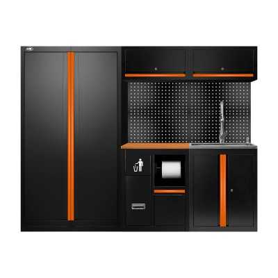 ENSEMBLE DE MEUBLES MODULAIRES (14 PCS) - EXTENSION AVEC REF.18105, REF.16493 ET REF.18103 - ORANGE