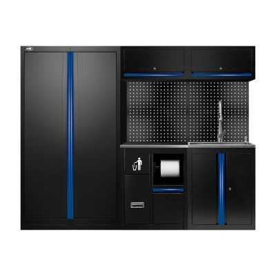 ENSEMBLE DE MEUBLES MODULAIRES (14 PCS) - EXTENSION AVEC REF.18105, REF.16493 ET REF.18103 - BLEU