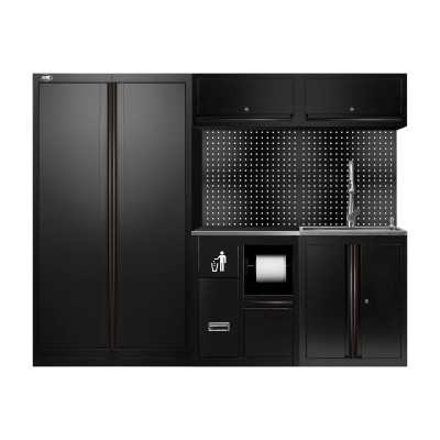 ENSEMBLE DE MEUBLES MODULAIRES (14 PCS) - EXTENSION AVEC REF.18105, REF.16493 ET REF.18103 - NOIR