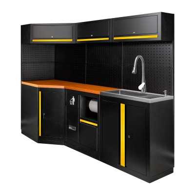 ENSEMBLE DE MEUBLES MODULAIRES (24 PCS) - EXTENSION AVEC REF.16492, REF.16493 ET REF.18103 - JAUNE