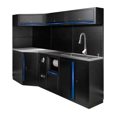 ENSEMBLE DE MEUBLES MODULAIRES (24 PCS) - EXTENSION AVEC REF.16492, REF.16493 ET REF.18103 - BLEU