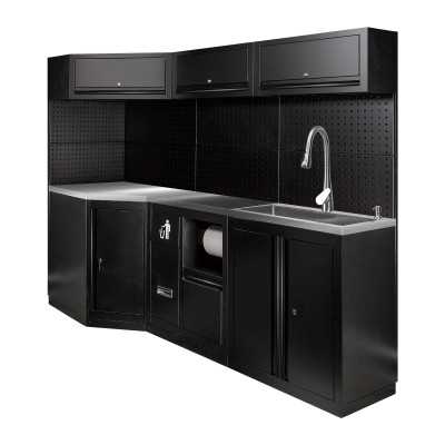 ENSEMBLE DE MEUBLES MODULAIRES (24 PCS) - EXTENSION AVEC REF.16492, REF.16493 ET REF.18103 - NOIR