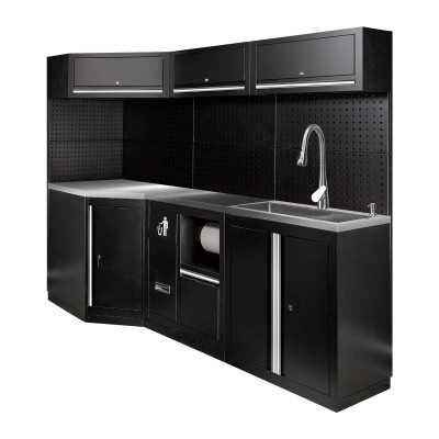 ENSEMBLE DE MEUBLES MODULAIRES (24 PCS) - EXTENSION AVEC REF.16492, REF.16493 ET REF.18103 - ARGENT