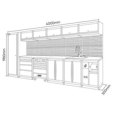 ENSEMBLE DE MEUBLES MODULAIRES (31 PCS) - EXTENSION AVEC SERIE446, RÉF. 16493 ET RÉF. 18103