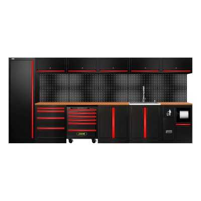 ENSEMBLE DE MEUBLES MODULAIRES (31 PCS) - EXTENSION AVEC SERIE446, REF.16493 ET REF.18103 - ROUGE