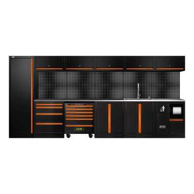 ENSEMBLE DE MEUBLES MODULAIRES (31 PCS) - EXTENSION AVEC SERIE446, REF.16493 ET REF.18103 - ORANGE