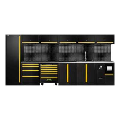 ENSEMBLE DE MEUBLES MODULAIRES (31 PCS) - EXTENSION AVEC SERIE446, REF.16493 ET REF.18103 - JAUNE