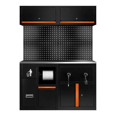 ENSEMBLE DE MEUBLES MODULAIRES (16 PCS) - EXTENSION AVEC RÉF.16493 ET RÉF.18403 - ORANGE