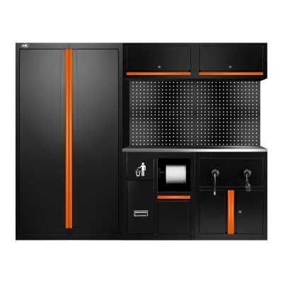 ENSEMBLE DE MEUBLES MODULAIRES (17 PCS) - EXTENSION AVEC RÉF.18105, RÉF.16493 ET RÉF.18403 - ORANGE