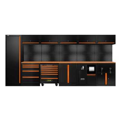 ENSEMBLE DE MEUBLES MODULAIRES (34 PCS) - EXTENSION AVEC SERIE446, RÉF.16493 ET RÉF.18403 - ORANGE