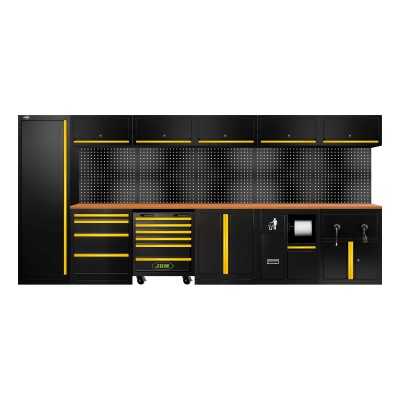 ENSEMBLE DE MEUBLES MODULAIRES (34 PCS) - EXTENSION AVEC SERIE446, RÉF.16493 ET RÉF.18403 - JAUNE