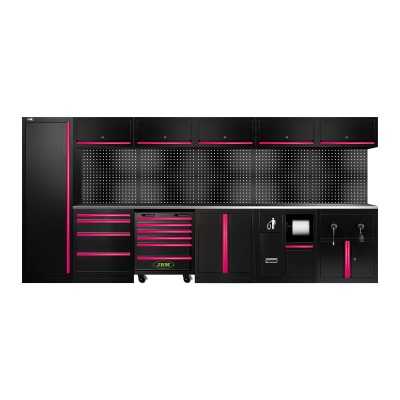 ENSEMBLE DE MEUBLES MODULAIRES (34 PCS) - EXTENSION AVEC SERIE588, RÉF.16493 ET RÉF.18403 - ROSE
