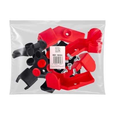 JEU DE PROTECTIONS NOIR-ROUGE POUR PINCES DE CÂBLES DE DÉMARRAGE