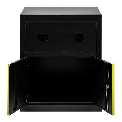 ARMOIRE AVEC ENROULEURS D’AIR COMPRIMÉ ET ÉLECTRIQUE – JAUNE