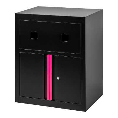 ARMOIRE AVEC ENROULEURS D’AIR COMPRIMÉ ET ÉLECTRIQUE – ROSE