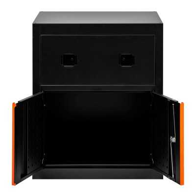 ARMOIRE AVEC ENROULEURS D’AIR COMPRIMÉ ET ÉLECTRIQUE – ORANGE