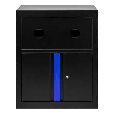 ARMOIRE AVEC ENROULEURS D’AIR COMPRIMÉ ET ÉLECTRIQUE – BLEU