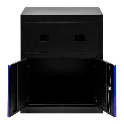 ARMOIRE AVEC ENROULEURS D’AIR COMPRIMÉ ET ÉLECTRIQUE – BLEU