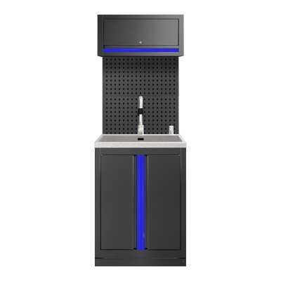 ENSEMBLE DE MEUBLES MODULAIRES (6PCS) – EXTENSION D’ARMOIRE AVEC ÉVIER (RÉF.18103) – BLEU
