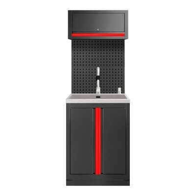 ENSEMBLE DE MEUBLES MODULAIRES (6PCS) – EXTENSION D’ARMOIRE AVEC ÉVIER (RÉF.18103) – ROUGE