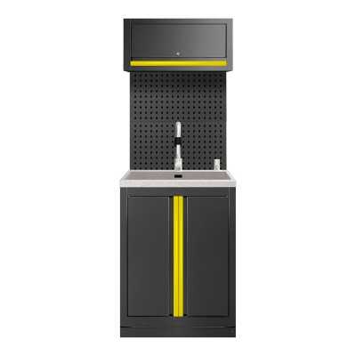 ENSEMBLE DE MEUBLES MODULAIRES (6PCS) – EXTENSION D’ARMOIRE AVEC ÉVIER (RÉF.18103) – JAUNE