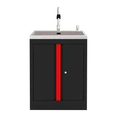 MEUBLE SOUS-ÉVIER INTÉGRÉ - ROUGE