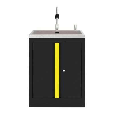 MEUBLE SOUS-ÉVIER INTÉGRÉ - JAUNE