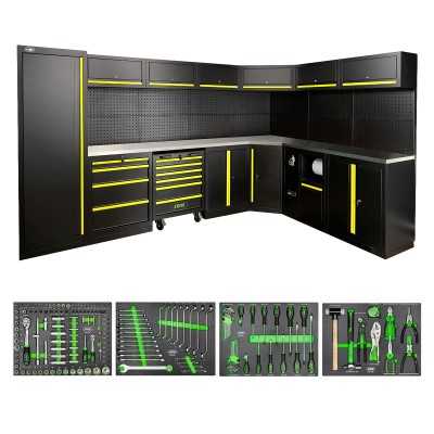 ENSEMBLE DE MEUBLES MODULAIRES (43 PIÈCES) - JAUNE