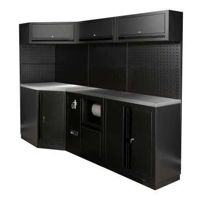 ENSEMBLE DE MEUBLES MODULAIRES (22PCS) - NOIR