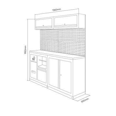 ENSEMBLE DE MEUBLES MODULAIRES (12 PIÈCES) - ROSE