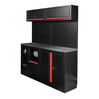 ENSEMBLE DE MEUBLES MODULAIRES (12 PIÈCES) - ROUGE