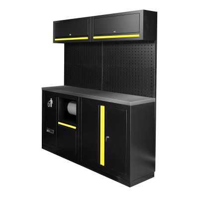 ENSEMBLE DE MEUBLES MODULAIRES (12 PIÈCES) - JAUNE