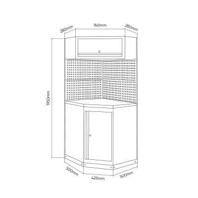 ENSEMBLE DE MEUBLES MODULAIRES (11 PIÈCES) - BLEU