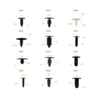 ÉTUI DE CLIPS EN PLASTIQUE UNIVERSEL 128 PCS