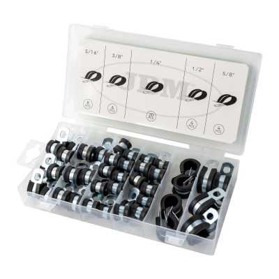 BOÎTE DE COLLIERS DE SERRAGE EN PLASTIQUE POUR TUBES 42 PIÈCES