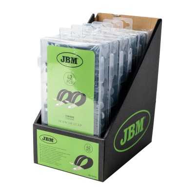BOÎTE DE COLLIERS DE SERRAGE EN PLASTIQUE POUR TUBES 42 PIÈCES