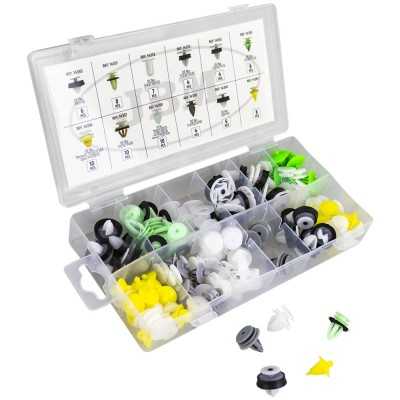 ÉTUI DE CLIPS EN PLASTIQUE POUR PANNEAUX DE PORTE RENAULT DACIA 85 PCS