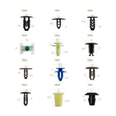 ÉTUI CLIPS EN PLASTIQUE POUR FIAT 308 PCS