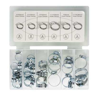 COFFRET DE COLLIERS DE SERRAGE POUR TUYAUX 34 PIÈCES