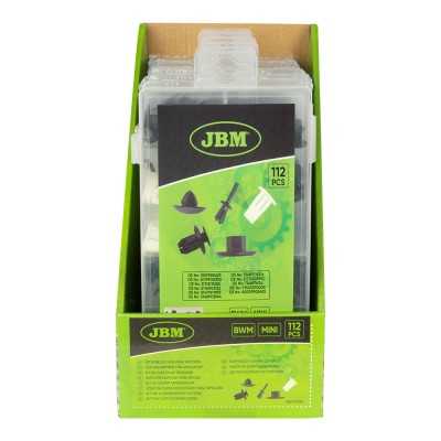 ÉTUI DE CLIPS EN PLASTIQUE POUR TAPISSERIE BMW MINI 112 PCS