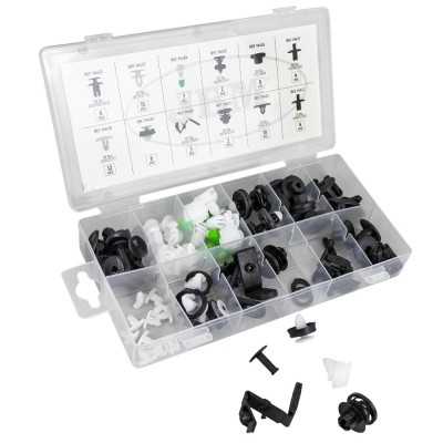 ÉTUI DE CLIPS EN PLASTIQUE POUR PANNEAUX DE PORTE/MOLDINGS/TAPISSERIE VAG/SIÈGE/SKODA 79 PCS