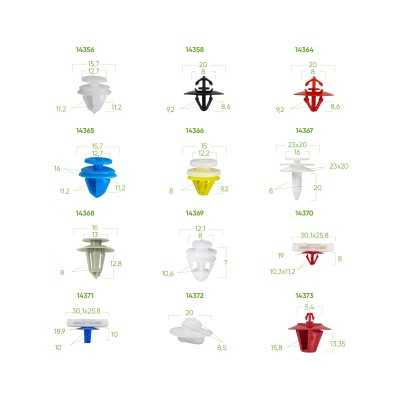 ÉTUI DE CLIPS EN PLASTIQUE POUR MOLDINGS RENAULT DACIA 90 PCS