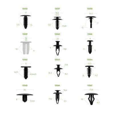 ÉTUI DE CLIPS EN PLASTIQUE POUR FORD 169 PCS